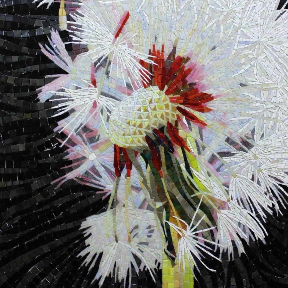 Kwiaty z mozaiki - dmuchawce