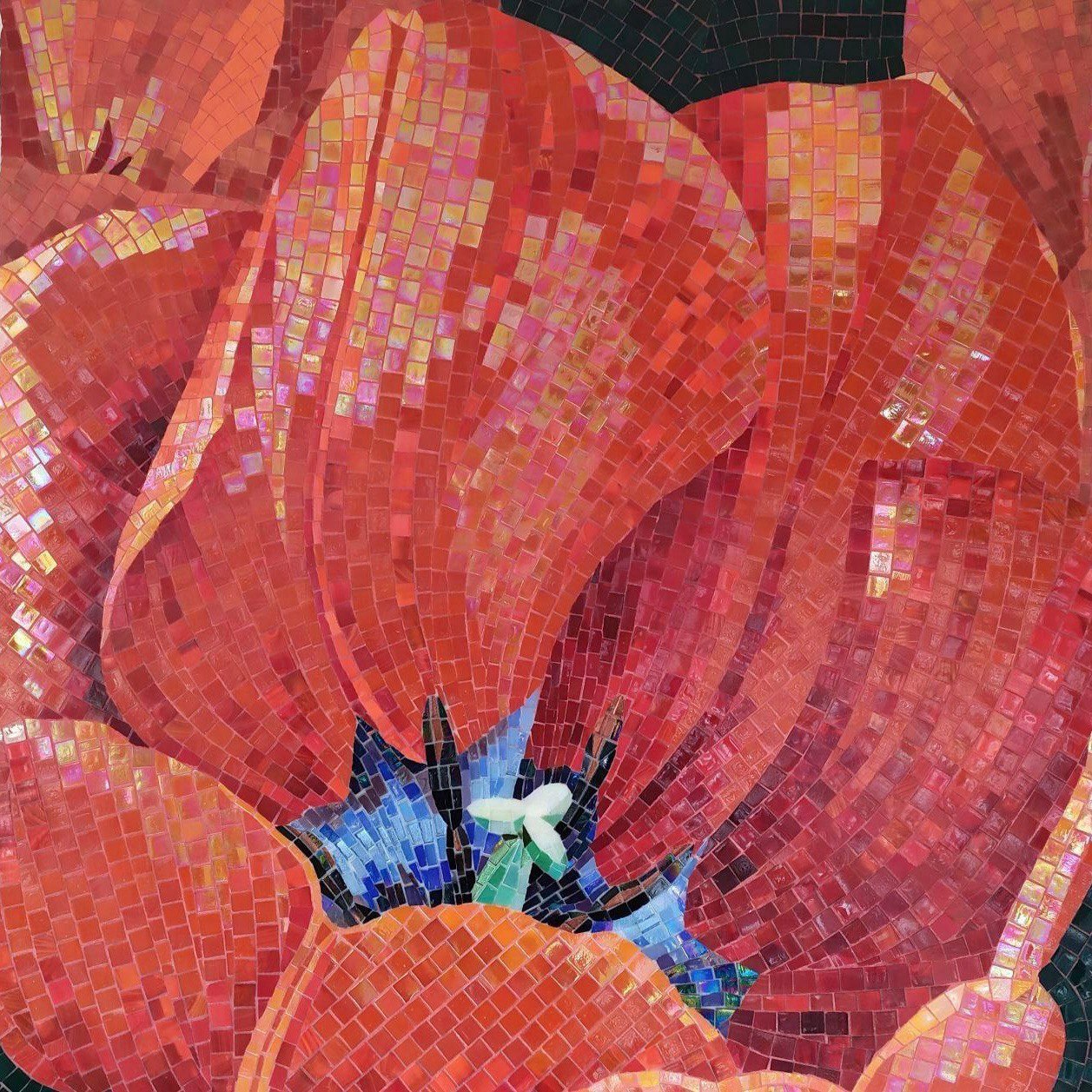 Kwiaty z mozaiki - tulipany